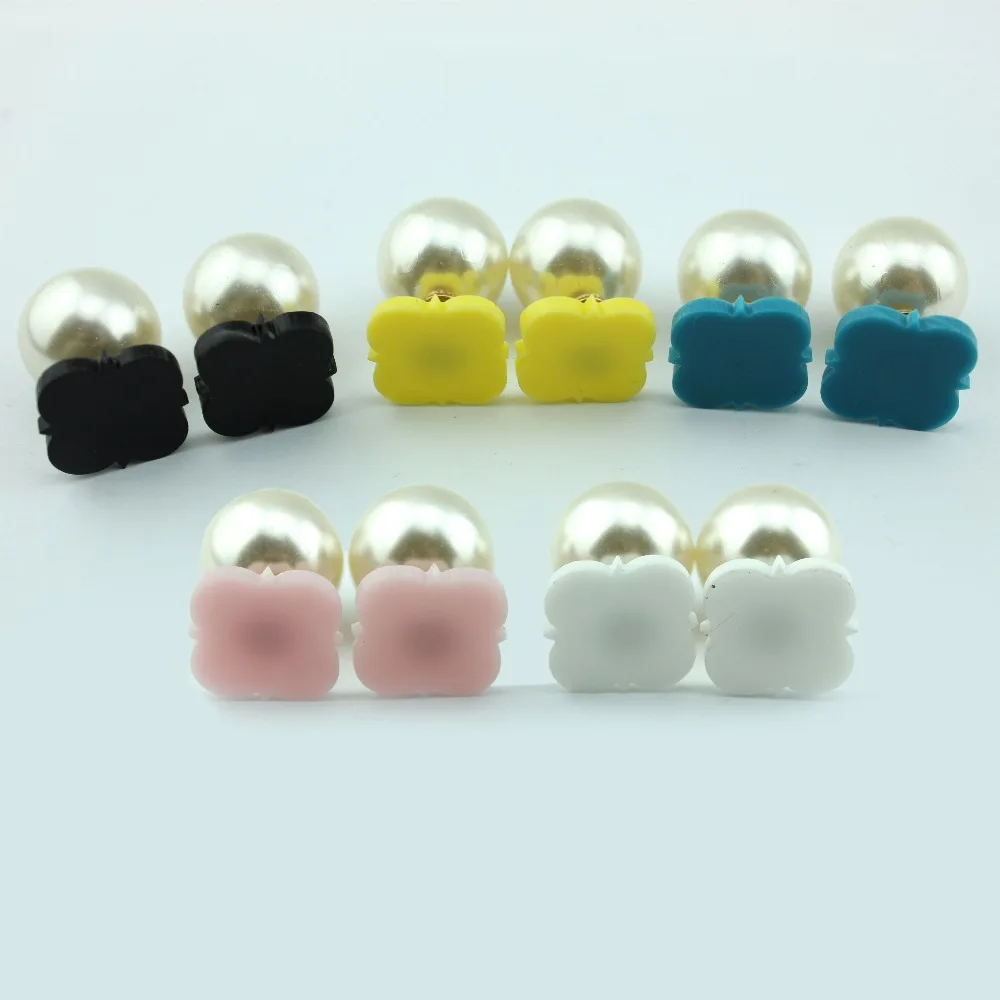 Acrylic Blank Monogram Clover Pearl Double Stud Earrings for Women ZWPON New Fashion Jewelry
Acrylic Blank Monogram Clover Pearl Double Stud Earrings for Women ZWPON New Fashion Jewelry