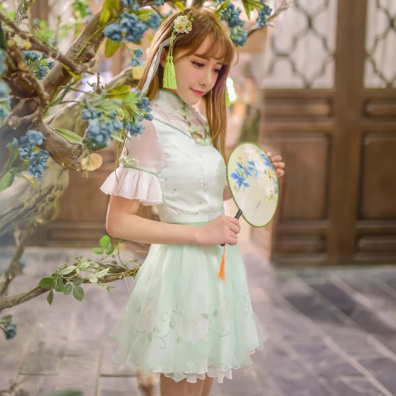 Princess sweet lolita dress Candy rain summer 2016 new women's cheongsam Lace Chiffon sweet slim short sleeved C22AB6055
Princess sweet lolita dress Candy rain summer 2016 new women's cheongsam Lace Chiffon sweet slim short sleeved C22AB6055
