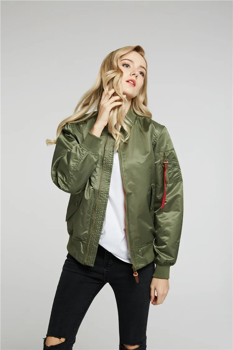 2025 Water Resistant Ma1 Lightweight Green Tactical Military Varsity Flight Windbreaker Pilot Air Force Bomber Jacket for Men 17
