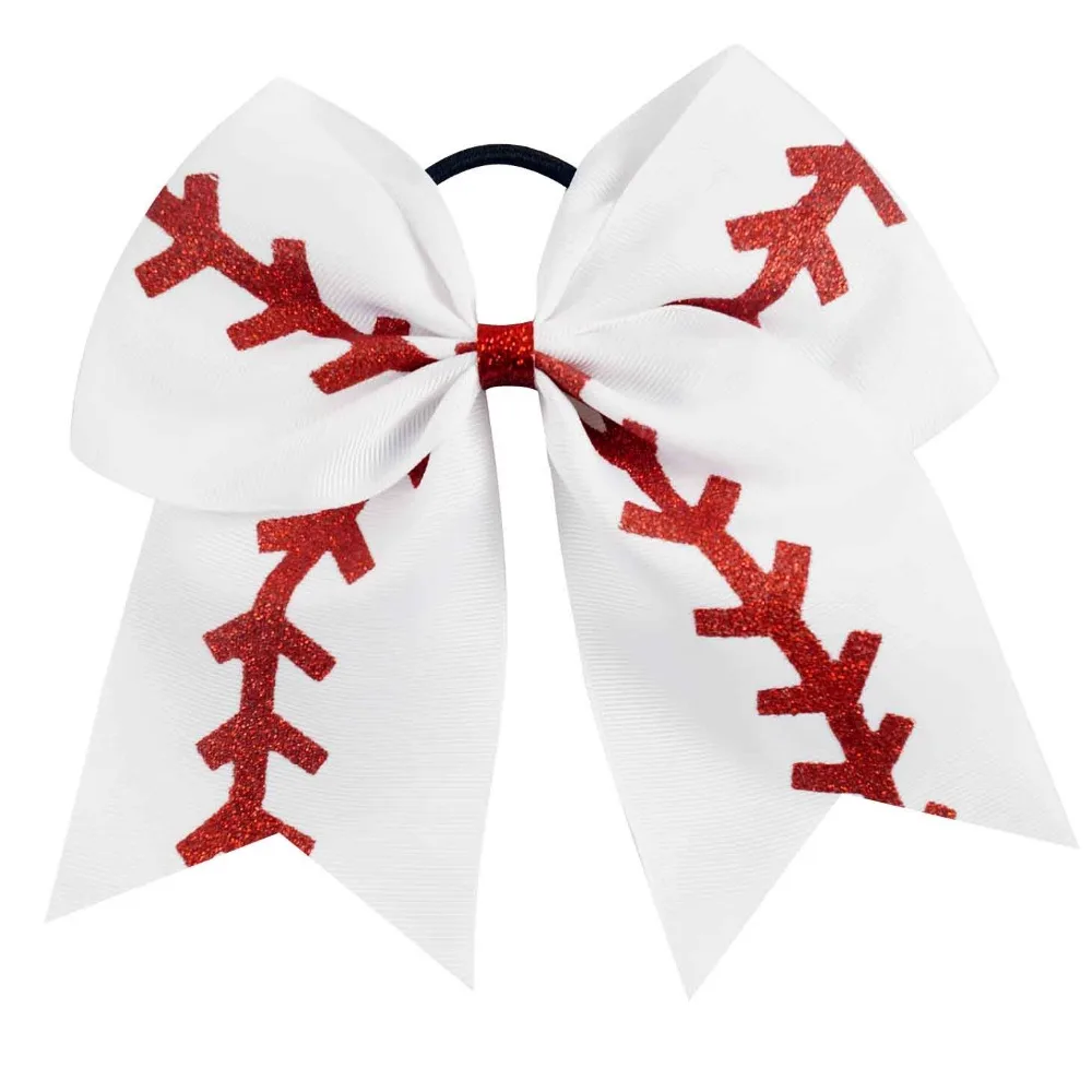 CN 10Pcs/lot 7" Solid Ribbon Baseball Cheer Bow With Glitter For Girls Kids Handmade Large Elastic Hairband Hair Accessories
CN 10Pcs/lot 7" Solid Ribbon Baseball Cheer Bow With Glitter For Girls Kids Handmade Large Elastic Hairband Hair Accessories