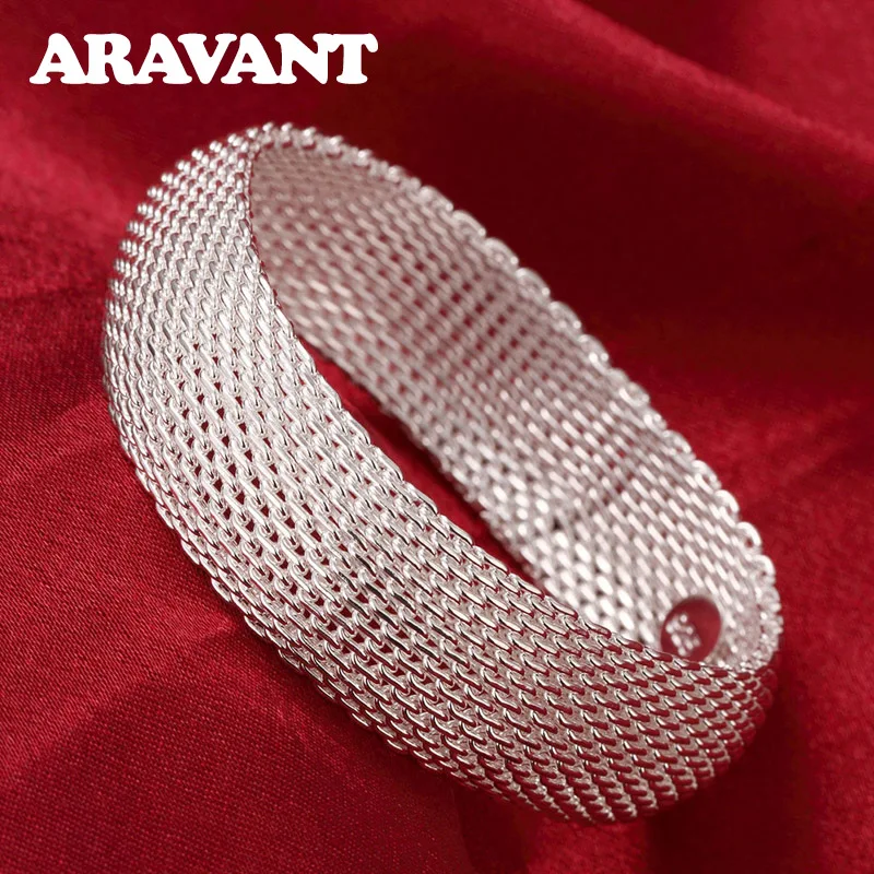 Fashion 925 Silver Simple Weave Mesh Bangles For Women Party Fashion Silver Jewelry Gifts
Fashion 925 Silver Simple Weave Mesh Bangles For Women Party Fashion Silver Jewelry Gifts