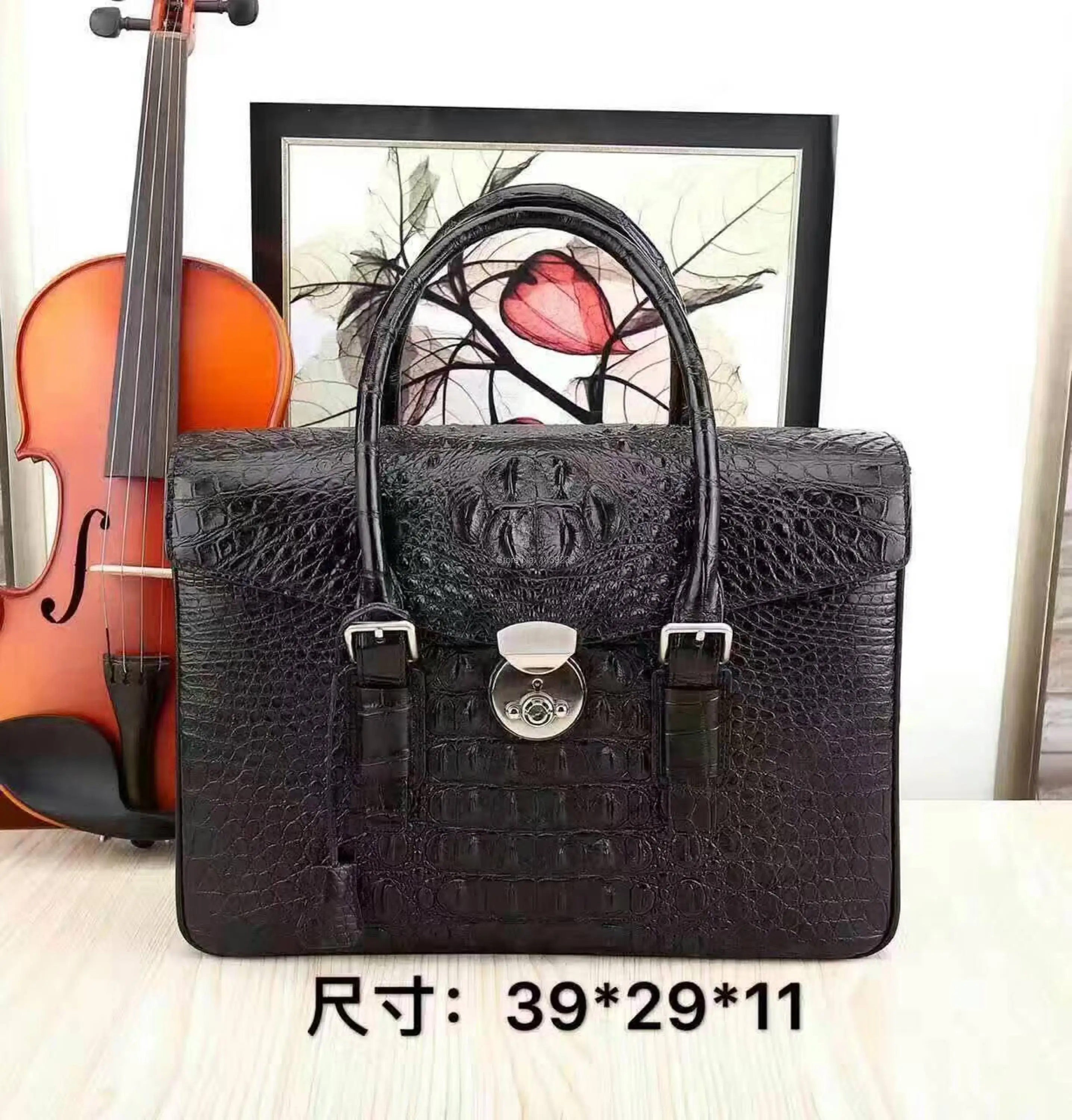 100% Genuine/Real Crocodile head back Skin Men Briefcase Laptop Bag, Top Luxury Men Business bag luxury quality black
100% Genuine/Real Crocodile head back Skin Men Briefcase Laptop Bag, Top Luxury Men Business bag luxury quality black