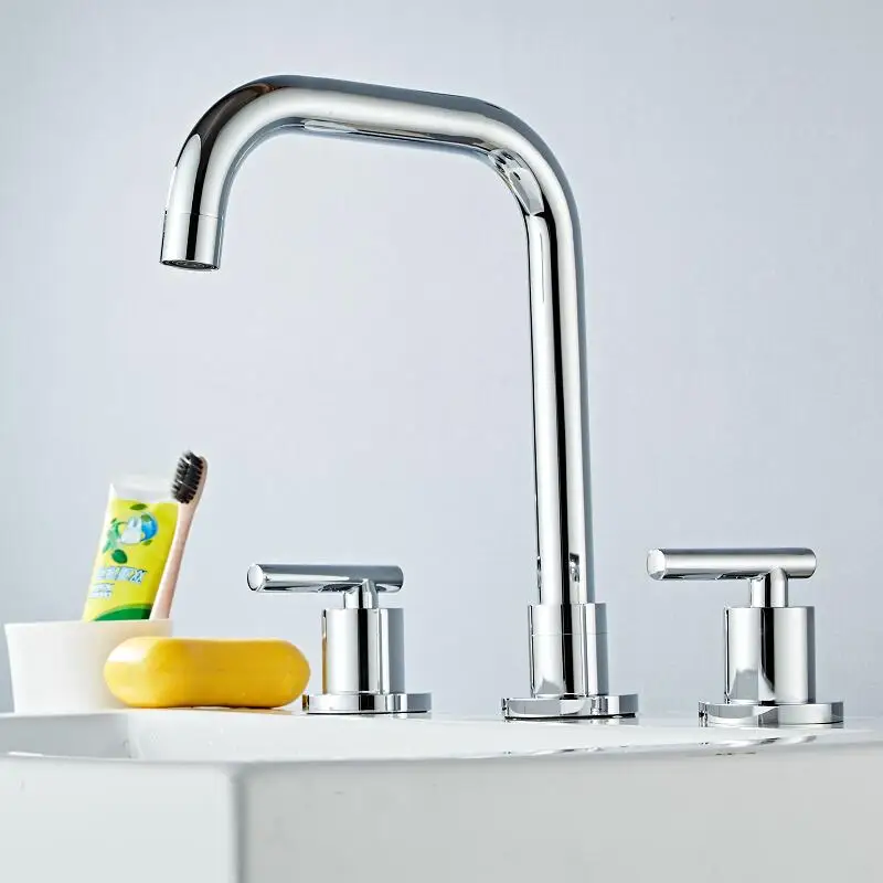 Basin Faucet Gold/Chrome Widespread Sink Faucet 8' Brass Bathroom Taps Wash Basin Sink Faucet Double Handle Tap Good Mixer
Basin Faucet Gold/Chrome Widespread Sink Faucet 8' Brass Bathroom Taps Wash Basin Sink Faucet Double Handle Tap Good Mixer