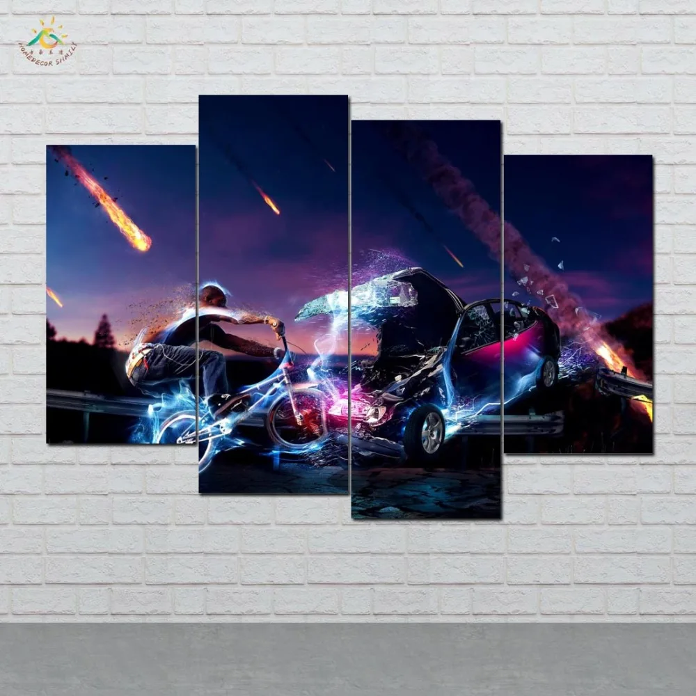 Wall Art HD Prints Canvas Art Painting Abstract Bike and Car Modular Picture And Poster Canvas Painting Decoration Home 4 PIECES
Wall Art HD Prints Canvas Art Painting Abstract Bike and Car Modular Picture And Poster Canvas Painting Decoration Home 4 PIECES