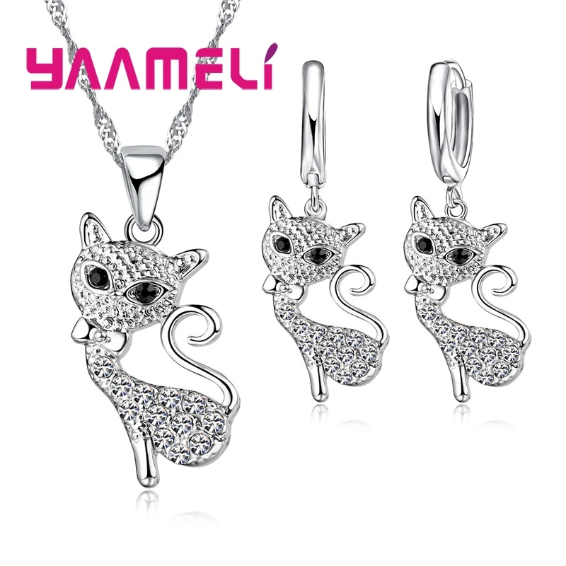 925 Sterling Silver Jewelry Sets for Women Girl Gfit Austrian Crystal Fox Charms Party Decoration Necklace Earrings
925 Sterling Silver Jewelry Sets for Women Girl Gfit Austrian Crystal Fox Charms Party Decoration Necklace Earrings