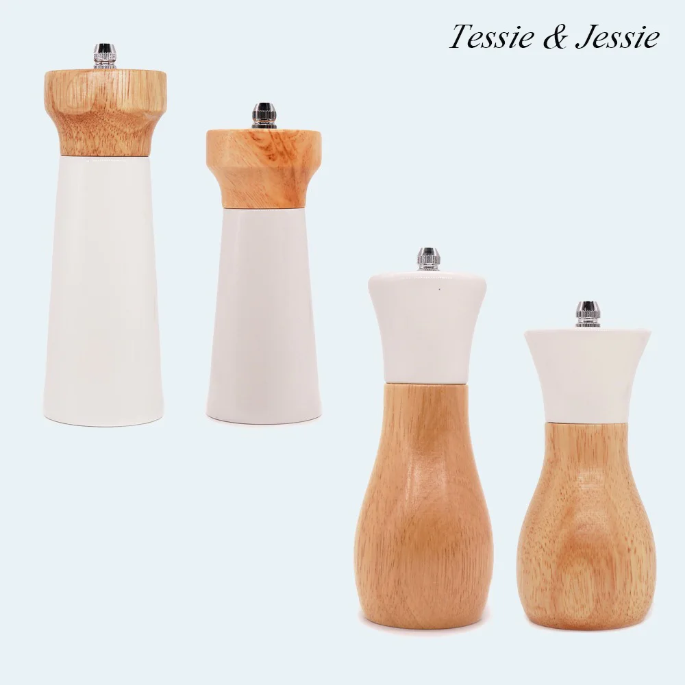 Wooden Pepper Grinder Sea Salt And Pepper Shaker Set Of 2 Manual Mills Effortless Lighthouse / Oilcan Shaped By Tessie & Jessie
Wooden Pepper Grinder Sea Salt And Pepper Shaker Set Of 2 Manual Mills Effortless Lighthouse / Oilcan Shaped By Tessie & Jessie