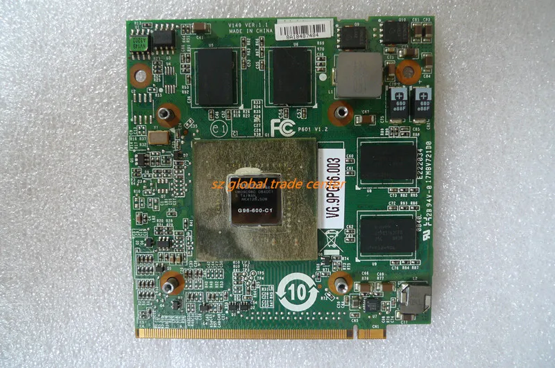 Видеокарта nVidia GeForce 9600M GS G96-600-C1 DDR2 512 Мб для Acer протестирована полностью
Видеокарта nVidia GeForce 9600M GS G96-600-C1 DDR2 512 Мб для Acer протестирована полностью