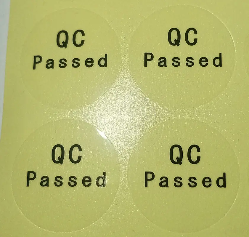 QC self-adhesive label self-adhesive custom label sticker QC PASSED sticker 100 pcs transparent color round black wo
QC self-adhesive label self-adhesive custom label sticker QC PASSED sticker 100 pcs transparent color round black wo