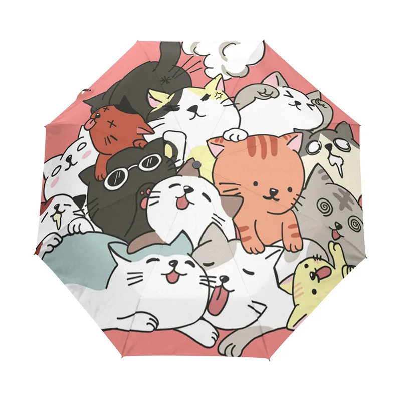 Women Umbrella 3 Folding Umbrellas Beach Cartoon Cat Rain Waterproof Children Sun Umbrella For Girl Small Parasol Auto Female
Women Umbrella 3 Folding Umbrellas Beach Cartoon Cat Rain Waterproof Children Sun Umbrella For Girl Small Parasol Auto Female