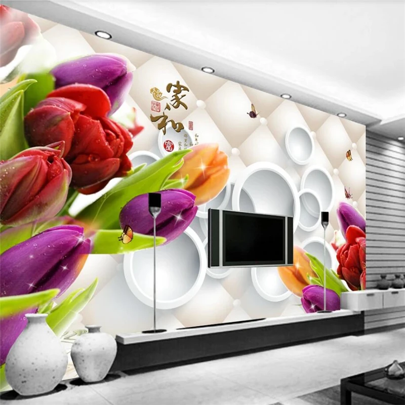 Beibehang Custom wallpaper 3D wall painter and rich soft bag tulip stereo TV background wall living room bedroom 3d wallpaper
Beibehang Custom wallpaper 3D wall painter and rich soft bag tulip stereo TV background wall living room bedroom 3d wallpaper