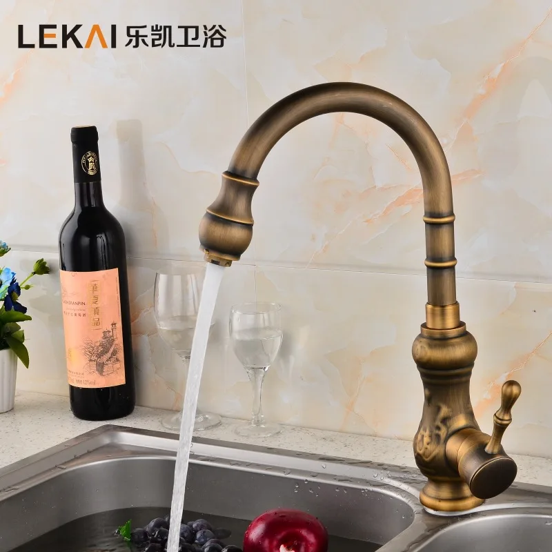 single hot and cold water tank faucet can be rotated vegetable basin leading European style retro vertical kitchen faucet
single hot and cold water tank faucet can be rotated vegetable basin leading European style retro vertical kitchen faucet
