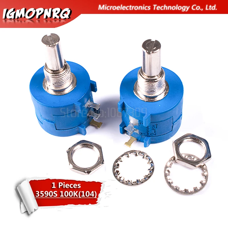 3590S 100K ohm прецизионный мультиповоротный потенциометр 10 кольцевой регулируемый резистор 3590S-2-104L
3590S 100K ohm прецизионный мультиповоротный потенциометр 10 кольцевой регулируемый резистор 3590S-2-104L