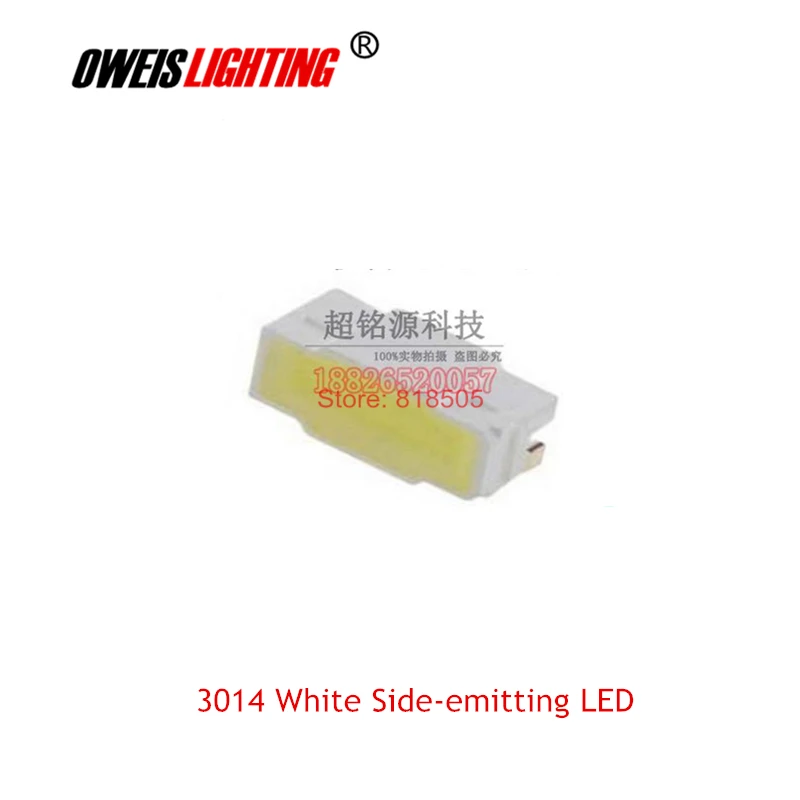 20PCS 3014 WHITE Side-Emitting SMD LED 10-12lm 30mA 2.8-3.2V ( TRUE WHITE 6000-7000K ) 3.0*0.85MM 3008
20PCS 3014 WHITE Side-Emitting SMD LED 10-12lm 30mA 2.8-3.2V ( TRUE WHITE 6000-7000K ) 3.0*0.85MM 3008
