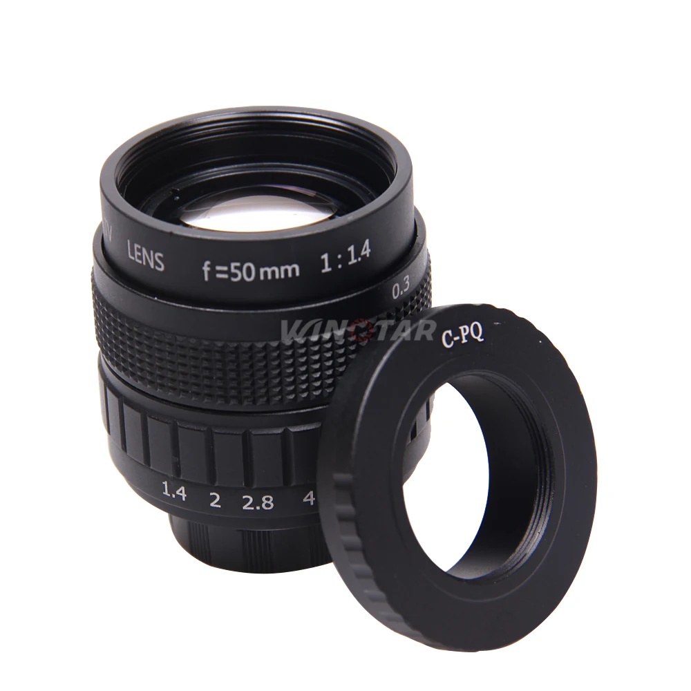 50mm F1.4 CCTV TV lens + C-PQ Lens Mount Ring Adapter C-P/Q for Pentax Q / Q10 / Q7 / Q-S1 camera
50mm F1.4 CCTV TV lens + C-PQ Lens Mount Ring Adapter C-P/Q for Pentax Q / Q10 / Q7 / Q-S1 camera