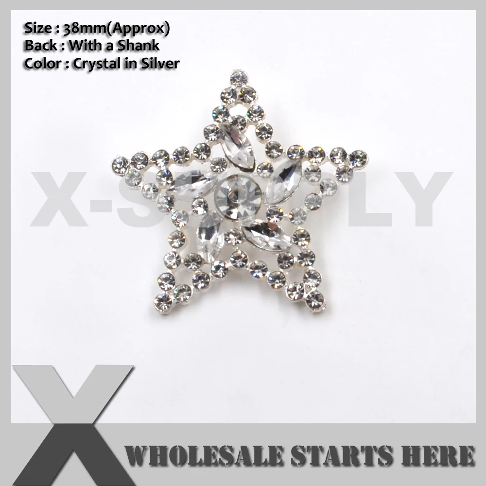 38mm STAR Silver Crystal Rhinestone Buttons,Used for Wedding Invitation,Brooch Bouquet,Flower Centers,Sewing
38mm STAR Silver Crystal Rhinestone Buttons,Used for Wedding Invitation,Brooch Bouquet,Flower Centers,Sewing