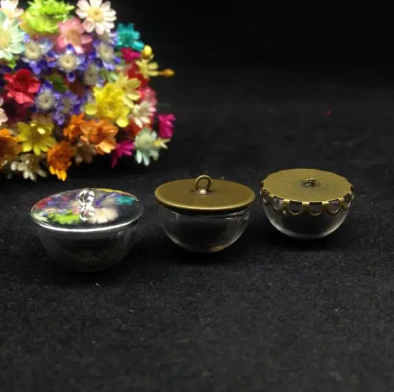100pcs 18mm empty half round bottle glass dome cover classic base tray glass vial pendants making fashion necklace charm gifts
100pcs 18mm empty half round bottle glass dome cover classic base tray glass vial pendants making fashion necklace charm gifts