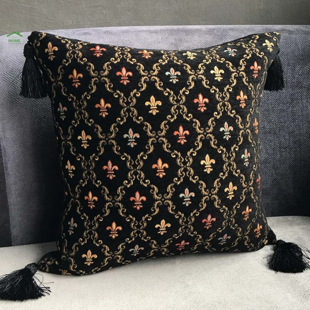 Classic Black Chenille Vintage Check Cushion Cover Tassels Pillow Case Decoration Home Use Pillow Cover 45 x 45 cm
Classic Black Chenille Vintage Check Cushion Cover Tassels Pillow Case Decoration Home Use Pillow Cover 45 x 45 cm