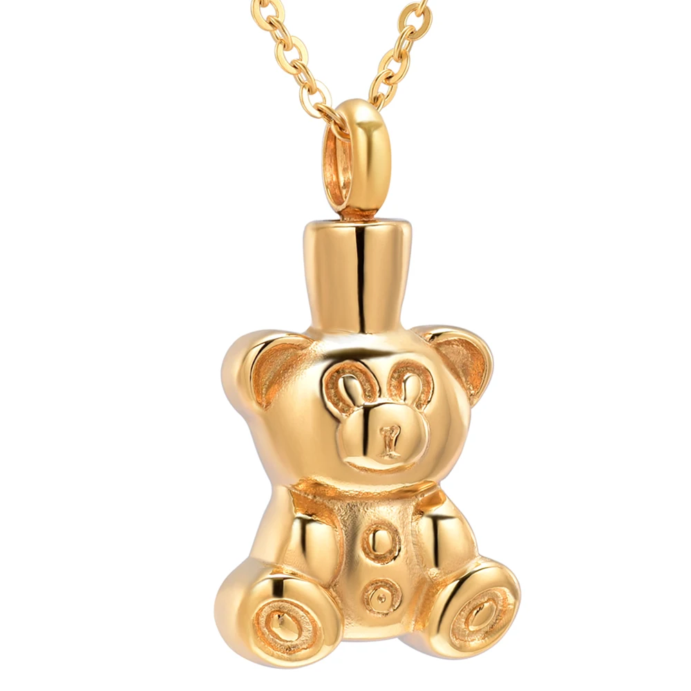 MiniCremation нержавеющая сталь Cute Bear на урнир погребальный пепел подвеска-сувенир ювелирные изделия золото/розовое золото // черный медальон
MiniCremation нержавеющая сталь Cute Bear на урнир погребальный пепел подвеска-сувенир ювелирные изделия золото/розовое золото // черный медальон