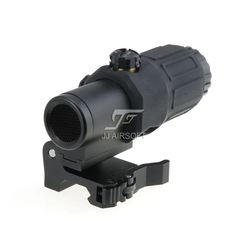 JJ Airsoft 3X Magnifier with Switch to Side STS Quick Detachable / QD Mount & Killflash / Kill Flash (Black / Tan)
JJ Airsoft 3X Magnifier with Switch to Side STS Quick Detachable / QD Mount & Killflash / Kill Flash (Black / Tan)