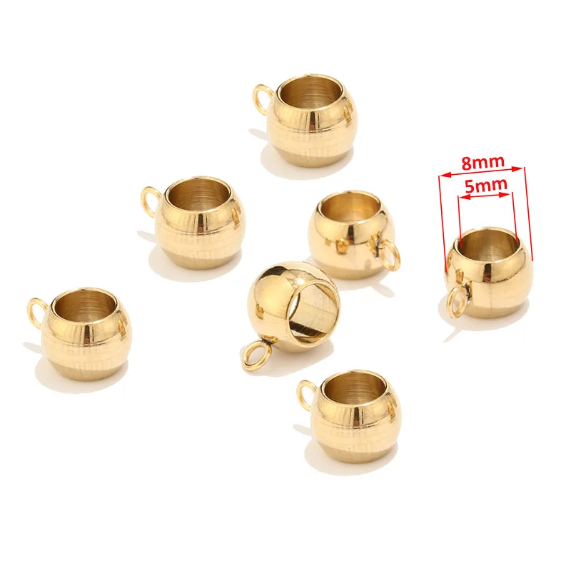 40pcs/lot 8mm Assorted Big Hole Dangle Charm Hanger Beads Tube with Loop Stainless Steel Gold Tone Spacers for Bracelets
40pcs/lot 8mm Assorted Big Hole Dangle Charm Hanger Beads Tube with Loop Stainless Steel Gold Tone Spacers for Bracelets