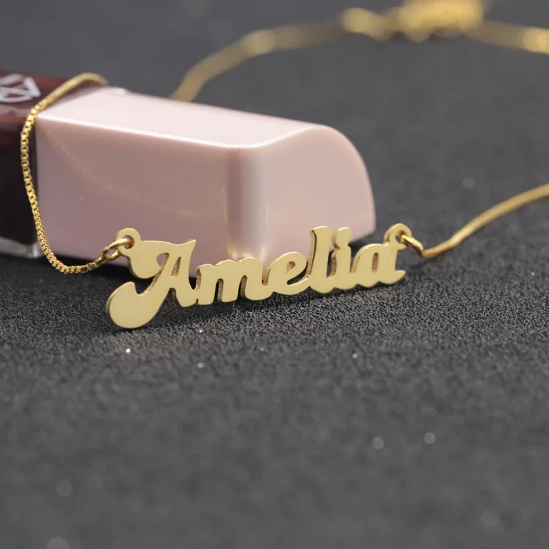 Custom Solid Name Necklace 925 Silver Personalized Golden Plated Nameplate Necklace Wholesale
Custom Solid Name Necklace 925 Silver Personalized Golden Plated Nameplate Necklace Wholesale