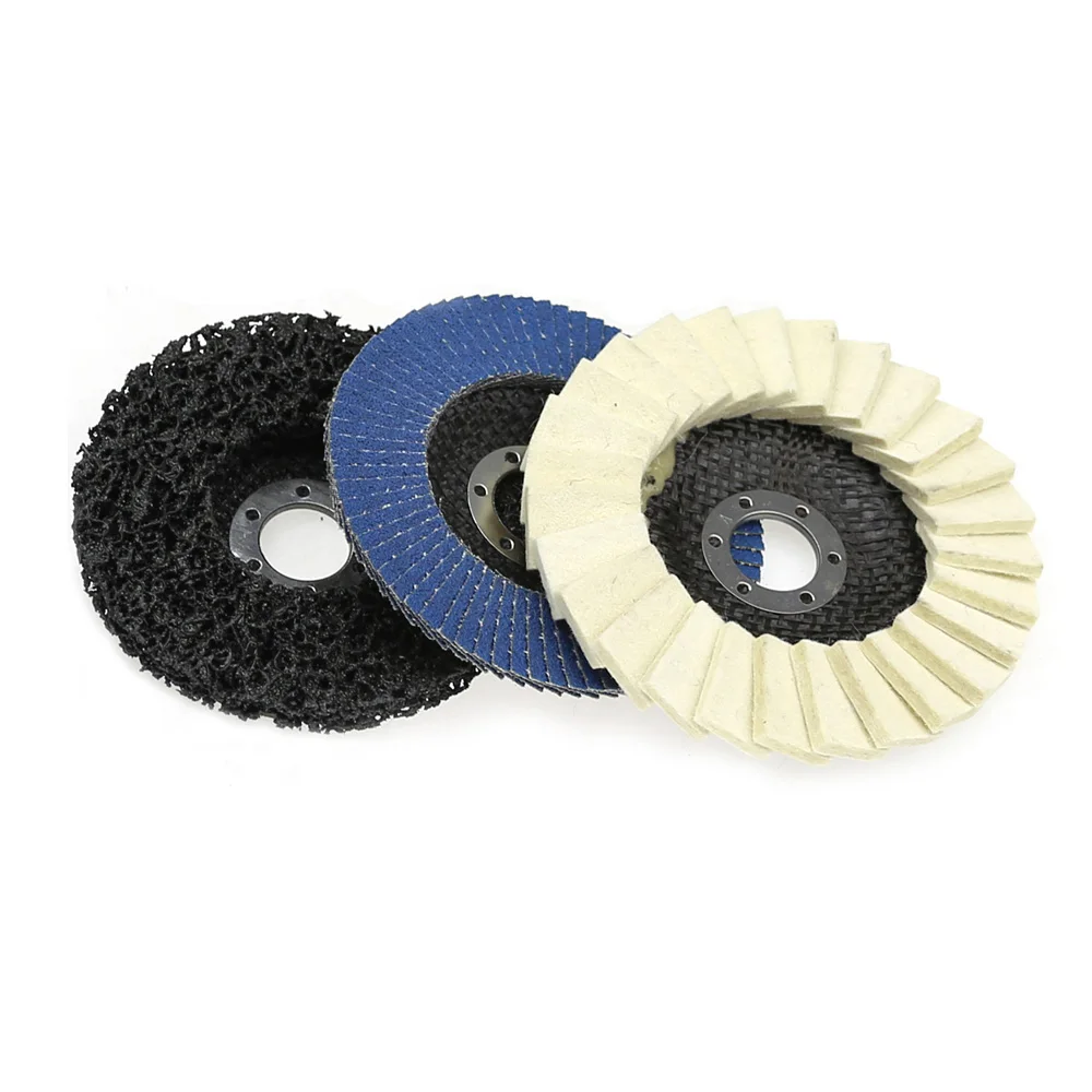 3 pieces 115-125mm Angle Grinder Grinding Discs for Metal Derusting Mirror Polishing
3 pieces 115-125mm Angle Grinder Grinding Discs for Metal Derusting Mirror Polishing
