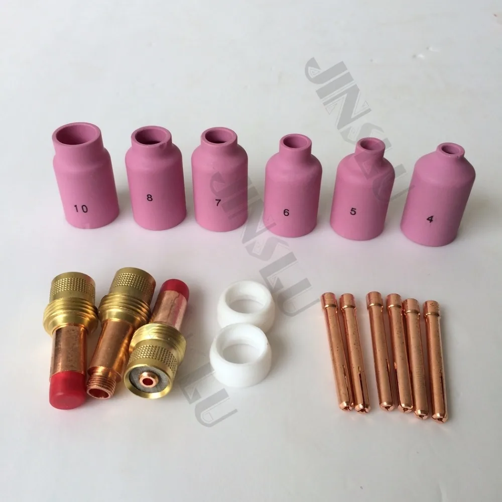TIG Welding Torch Consumable Gas lens Insulator Collet Ceramics Nozzle For TIG WP17/18/26
TIG Welding Torch Consumable Gas lens Insulator Collet Ceramics Nozzle For TIG WP17/18/26