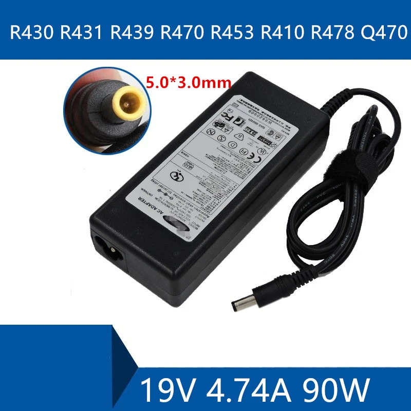Адаптер переменного тока для Samsung R430 R431 R439 R470 R453 R410 R478 Q470, зарядное устройство постоянного тока, соединительный кабель, 19 в, 4,74 А, 90 Вт
Адаптер переменного тока для Samsung R430 R431 R439 R470 R453 R410 R478 Q470, зарядное устройство постоянного тока, соединительный кабель, 19 в, 4,74 А, 90 Вт