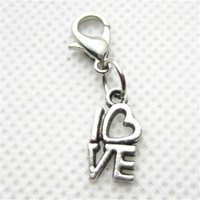 100pcs Antique Silver Love Dangle Charms DIY Bracelets Pendants Lobster Clasp Floating Hanging Charms Jewelry Accessory
100pcs Antique Silver Love Dangle Charms DIY Bracelets Pendants Lobster Clasp Floating Hanging Charms Jewelry Accessory