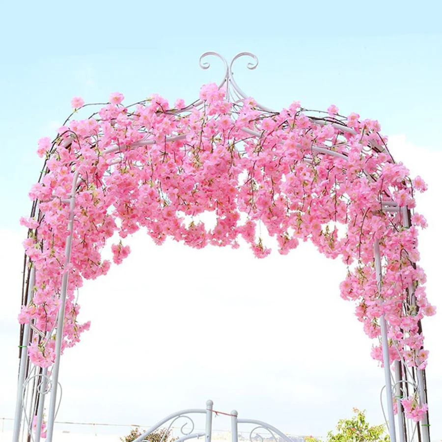 2.3M Artificial Cherry Blossom Flowers Wedding Garland Ivy Decoration Fake Silk Flowers Vine for Party Arch Home Decor String
2.3M Artificial Cherry Blossom Flowers Wedding Garland Ivy Decoration Fake Silk Flowers Vine for Party Arch Home Decor String