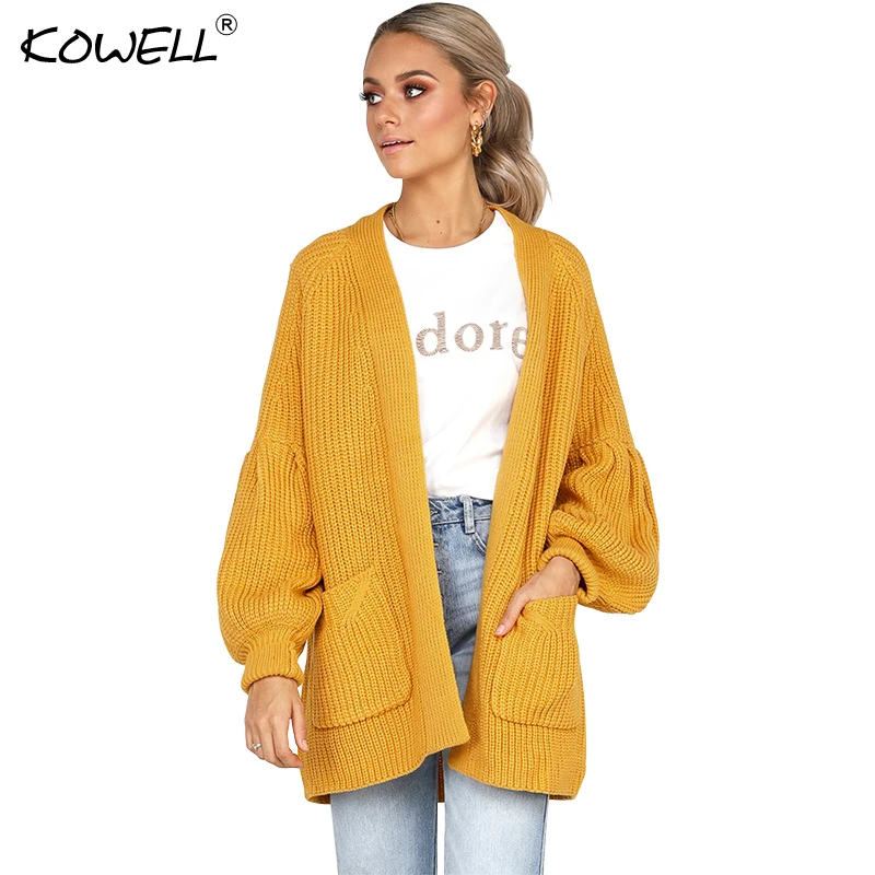 Four Colors Plain Autumn Knitted Cardigan Sweater With Pockets Women Outwear Puff Sleeve Oversize Long Sweater Coats Womens
Four Colors Plain Autumn Knitted Cardigan Sweater With Pockets Women Outwear Puff Sleeve Oversize Long Sweater Coats Womens