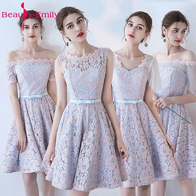 Кружевные короткие платья для подружек невесты Beauty-Emily, 2019, платья для вечеринки, без рукавов, до колена, на шнуровке, для свадебной вечеринки, платье для выпускного вечера для девушек
Кружевные короткие платья для подружек невесты Beauty-Emily, 2019, платья для вечеринки, без рукавов, до колена, на шнуровке, для свадебной вечеринки, платье для выпускного вечера для девушек
