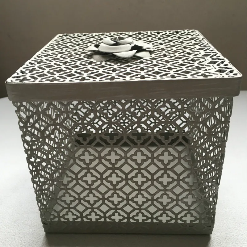 DUNXDECO Asian Retro Hollowed-out Grey Iron Antique Imitation Style Multifunction Table Organize Storage Basket Store Decor
DUNXDECO Asian Retro Hollowed-out Grey Iron Antique Imitation Style Multifunction Table Organize Storage Basket Store Decor