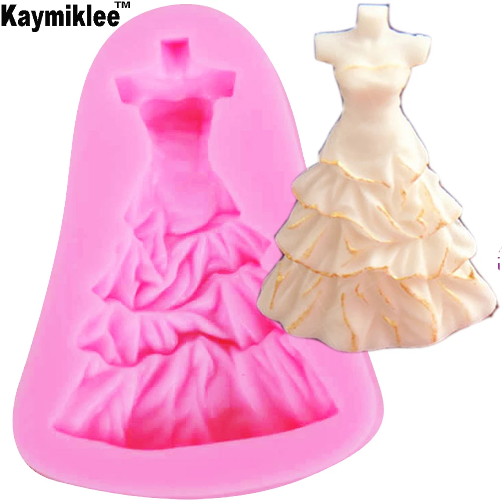 M655 1PC/Lot Lady Evening Dress Silicone Cake Mold DIY Candy Chocolate Mold Sugarcraft Fondant Decorating Tools 7.8*5.5*1.2cm
M655 1PC/Lot Lady Evening Dress Silicone Cake Mold DIY Candy Chocolate Mold Sugarcraft Fondant Decorating Tools 7.8*5.5*1.2cm