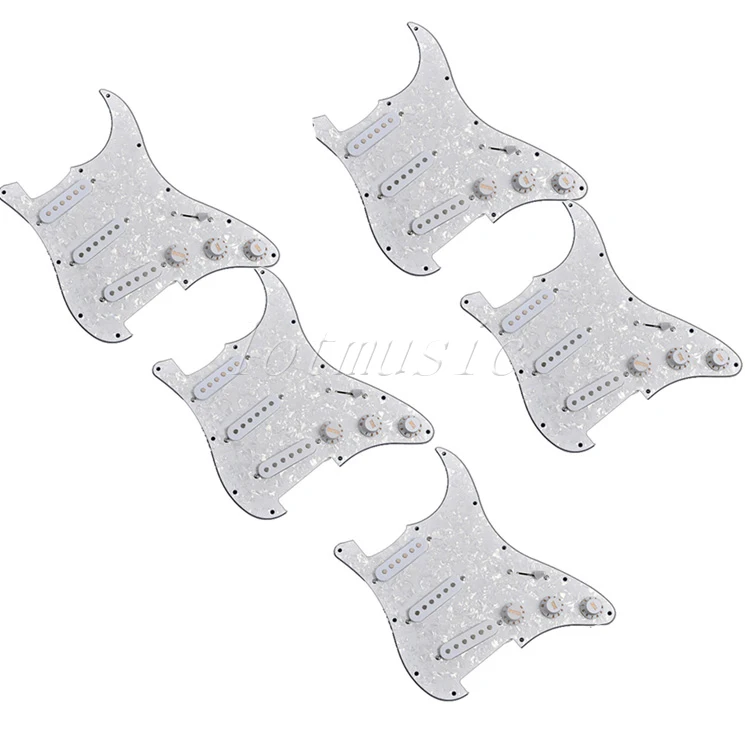 5Pcs White Pearl Guitar Pickguard with Pickup SSS Pickguard for Electric Guitar Replacement Parts 3ply
5Pcs White Pearl Guitar Pickguard with Pickup SSS Pickguard for Electric Guitar Replacement Parts 3ply