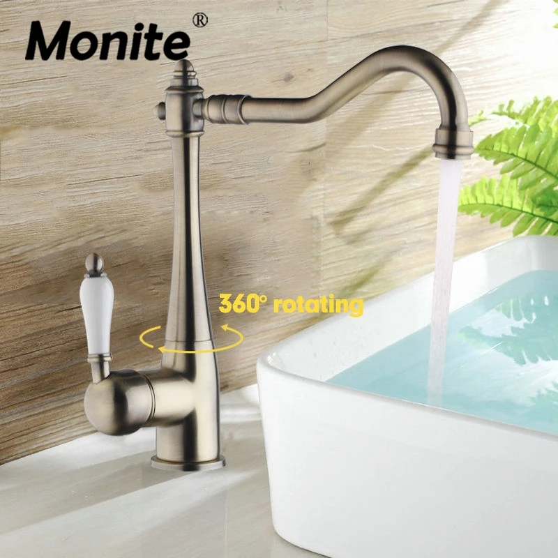 Antique Brass 360 Swivel Faucet Hot & Cold Mixer Basin Sink Kitchen Taps Stream No Pull Out Spout
Antique Brass 360 Swivel Faucet Hot & Cold Mixer Basin Sink Kitchen Taps Stream No Pull Out Spout