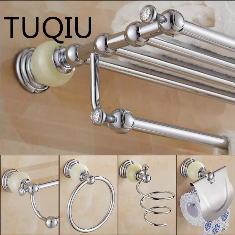 Brass and Jade Chrome Bathroom Accessories Set,Paper Holder,Towel Bar,Toilet Brush Holder,towel rack,hooks bathroom Hardware set
Brass and Jade Chrome Bathroom Accessories Set,Paper Holder,Towel Bar,Toilet Brush Holder,towel rack,hooks bathroom Hardware set