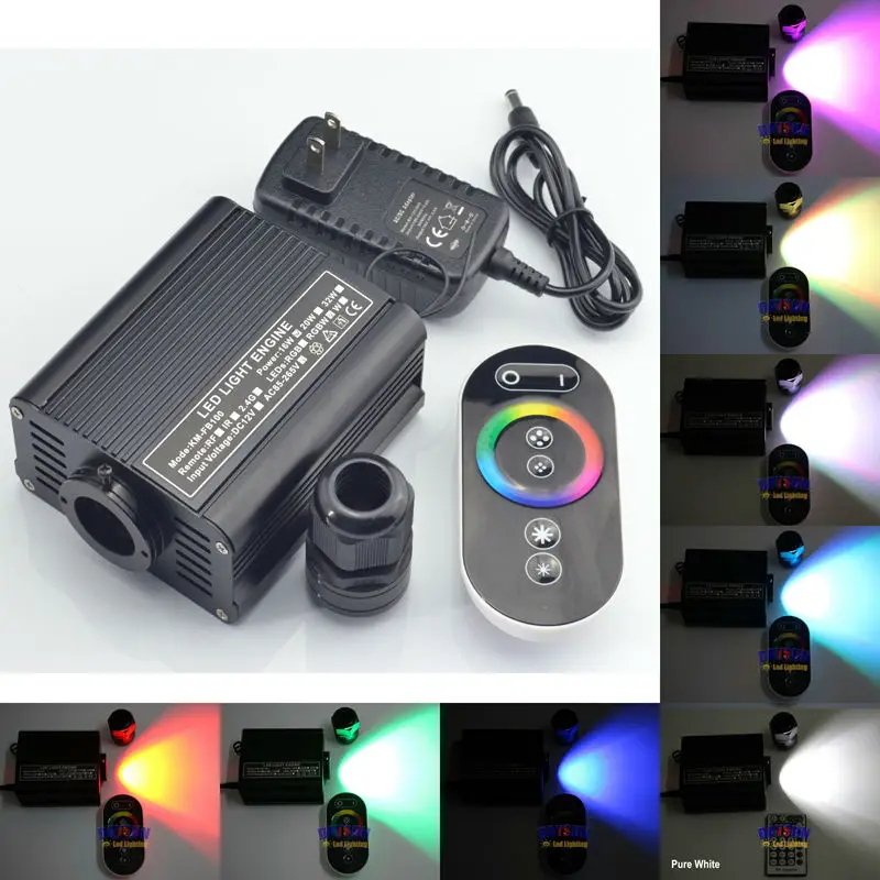 16W RGB LED Fiber Optic Light Engine Touch Remote Control DIY Home Hotel Spa KTV Decor Light Source for All Kinds of Fiber Cable
16W RGB LED Fiber Optic Light Engine Touch Remote Control DIY Home Hotel Spa KTV Decor Light Source for All Kinds of Fiber Cable