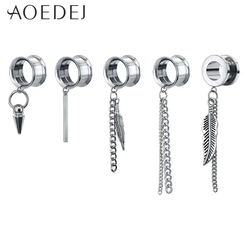 AOEDEJ 5-22mm 316L Stainless Steel Feather Dangle Ear Plugs and Tunnel Drop Tassel Piercing de orelha Tunnel Alargador de orelha
AOEDEJ 5-22mm 316L Stainless Steel Feather Dangle Ear Plugs and Tunnel Drop Tassel Piercing de orelha Tunnel Alargador de orelha