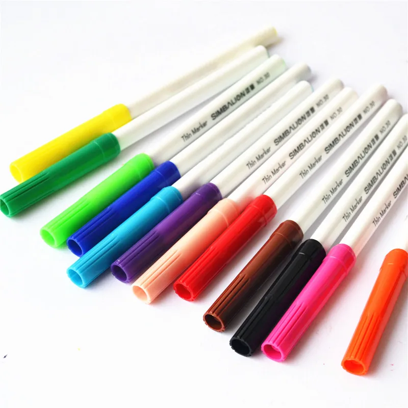 12 pcs/Lot SIMBALION thin marker Water color pen for drawing Stationery Art supplies material school F884
12 pcs/Lot SIMBALION thin marker Water color pen for drawing Stationery Art supplies material school F884