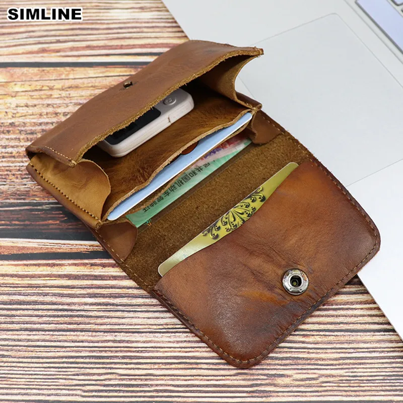 Genuine Leather Card Holder For Men Women Vintage Handmade Short Credit Card Case Purse With Coin Pocket Small Slim Wallet Male
Genuine Leather Card Holder For Men Women Vintage Handmade Short Credit Card Case Purse With Coin Pocket Small Slim Wallet Male