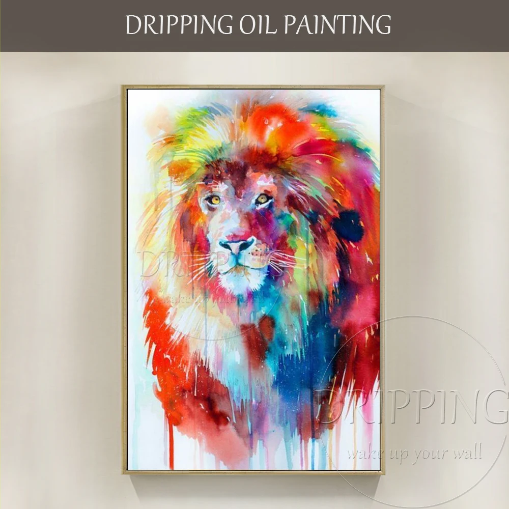Pop Design Artist Hand-painted Colorful King of Animals Lion Oil Painting on Canvas High Quality Colorful Lion Oil Painting
Pop Design Artist Hand-painted Colorful King of Animals Lion Oil Painting on Canvas High Quality Colorful Lion Oil Painting