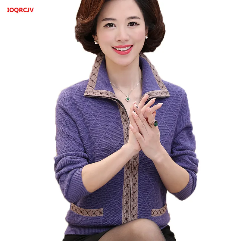 High Quality Cashmere Cardigan Sweater Middle-aged Women's Autumn Winter Thick Knit Sweater Cardigan Jacket 4XL W941
High Quality Cashmere Cardigan Sweater Middle-aged Women's Autumn Winter Thick Knit Sweater Cardigan Jacket 4XL W941