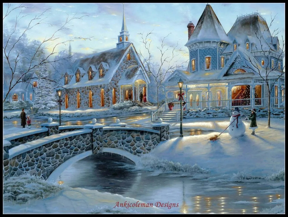 Needlework for embroidery DIY French DMC High Quality - Counted Cross Stitch Kits 14 ct Oil painting - Home for Christmas
Needlework for embroidery DIY French DMC High Quality - Counted Cross Stitch Kits 14 ct Oil painting - Home for Christmas