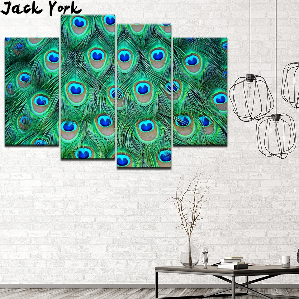 Canvas Painting Peacock Color Wallpaper 4 Pieces Wall Art Painting Modular Wallpapers Poster Print Home Decor free shipping
Canvas Painting Peacock Color Wallpaper 4 Pieces Wall Art Painting Modular Wallpapers Poster Print Home Decor free shipping