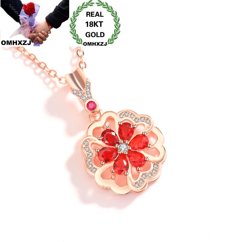 OMHXZJ Wholesale European Fashion Woman Girl Party Birthday Wedding Gift Flower Red Zircon 18KT Rose Gold Pendant Necklace NA239
OMHXZJ Wholesale European Fashion Woman Girl Party Birthday Wedding Gift Flower Red Zircon 18KT Rose Gold Pendant Necklace NA239