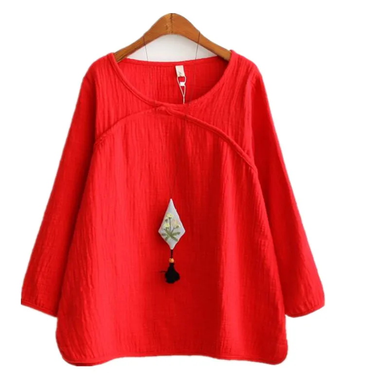 Women' Fashion Cotton linen Shirt For Autumn With Casual & Vintage Style blouse BLACK RED WHITE SHIRTS clothes for women
Women' Fashion Cotton linen Shirt For Autumn With Casual & Vintage Style blouse BLACK RED WHITE SHIRTS clothes for women