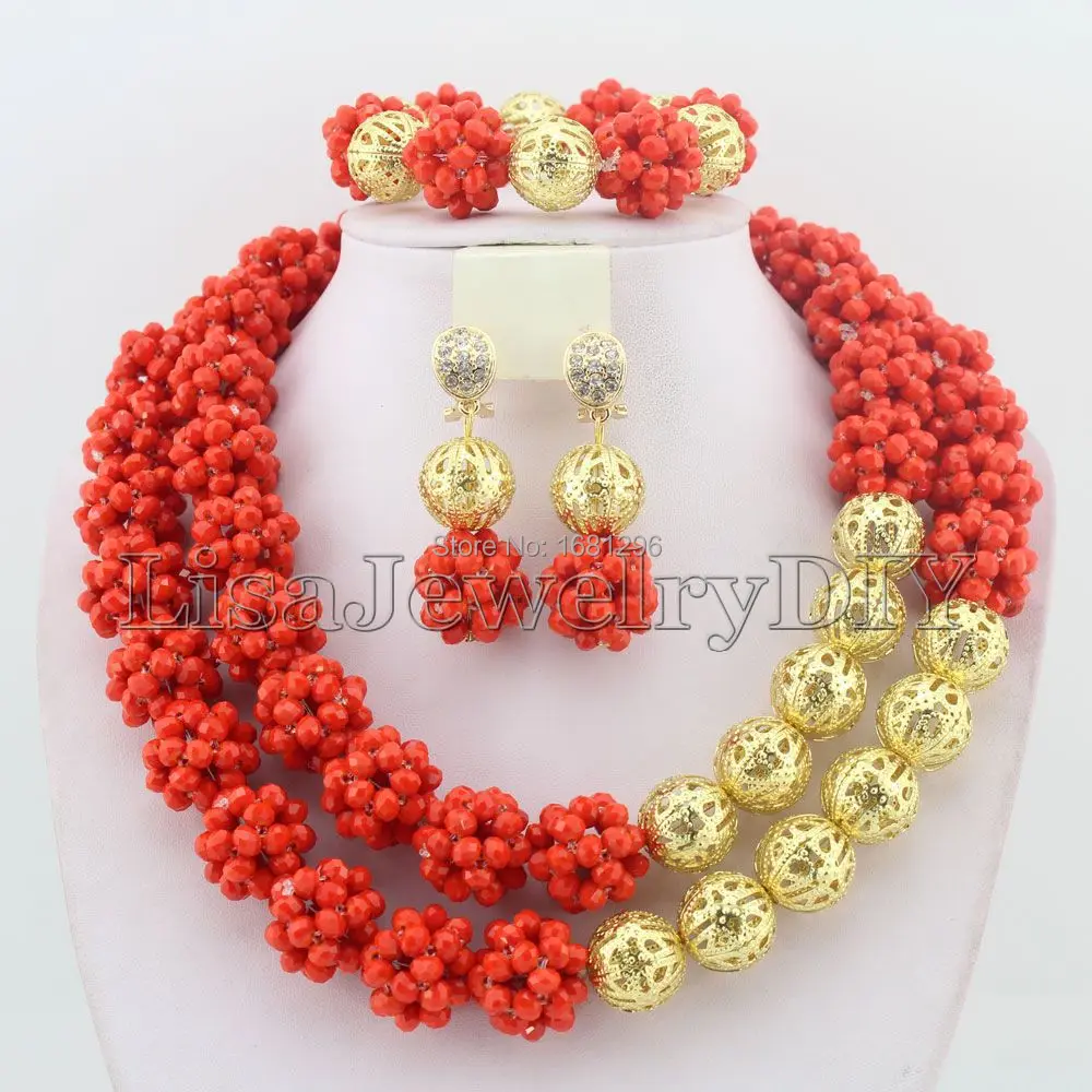 Fashion Crystal Ball Jewelry Sets Nigerian Wedding African Beads Jewelry Set HD1361
Fashion Crystal Ball Jewelry Sets Nigerian Wedding African Beads Jewelry Set HD1361