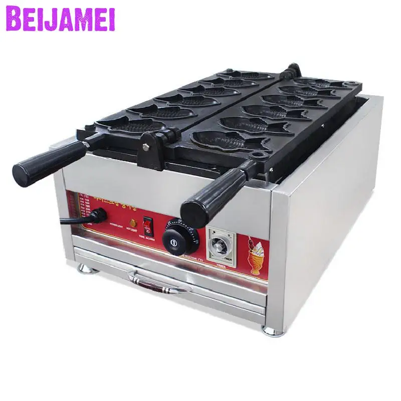 BEIJAMEI Electric Taiyaki Making Machine commercial taiyaki waffle maker machine Fish cake making machine for sale
BEIJAMEI Electric Taiyaki Making Machine commercial taiyaki waffle maker machine Fish cake making machine for sale