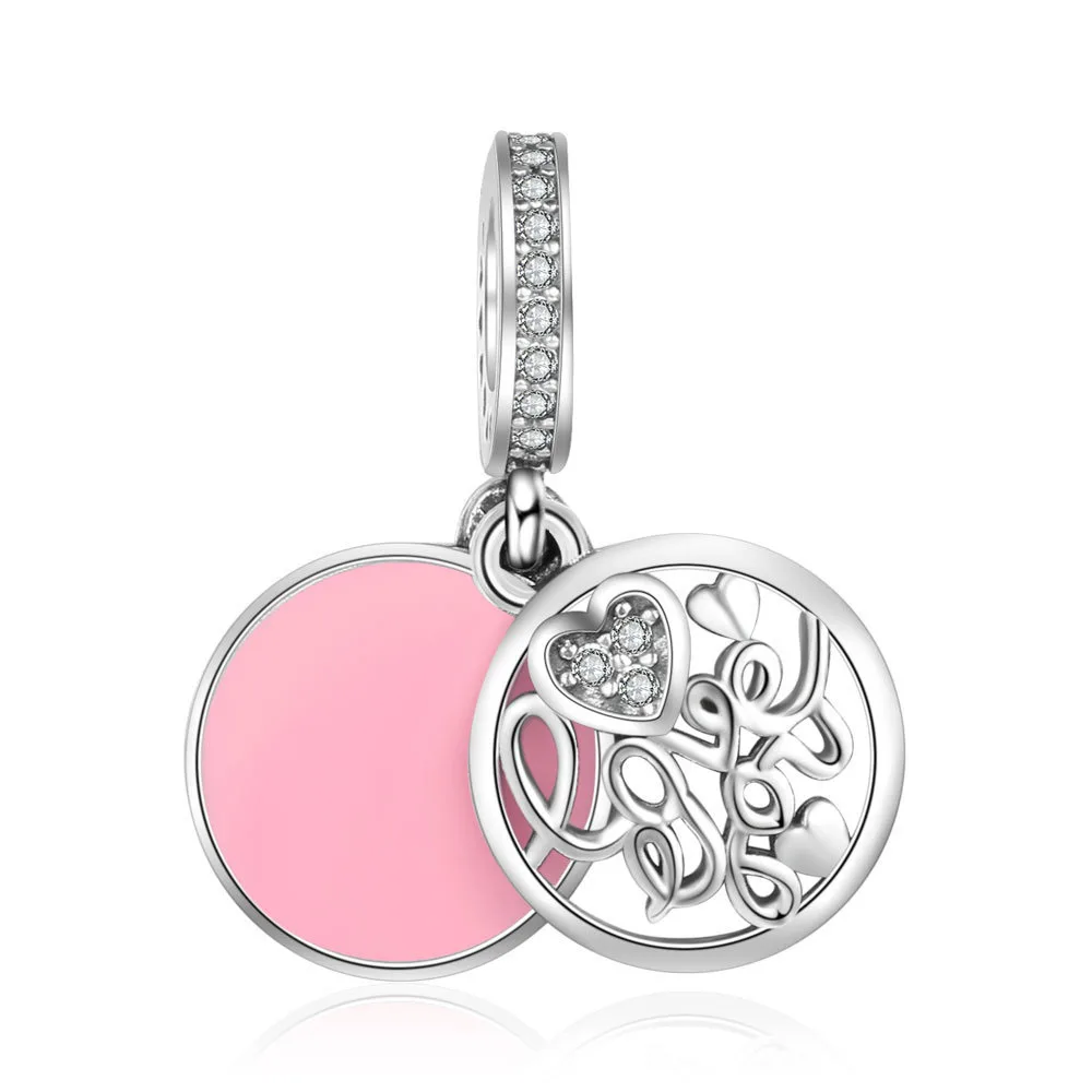 Authentic 925 Sterling Silver Love You Pink Glaze Crystal Pendant Beads For Original Pandora Charm Bracelets & Bangles Jewelry
Authentic 925 Sterling Silver Love You Pink Glaze Crystal Pendant Beads For Original Pandora Charm Bracelets & Bangles Jewelry